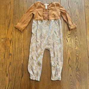 Matilda Jane Ribbed Brown Baby Romper